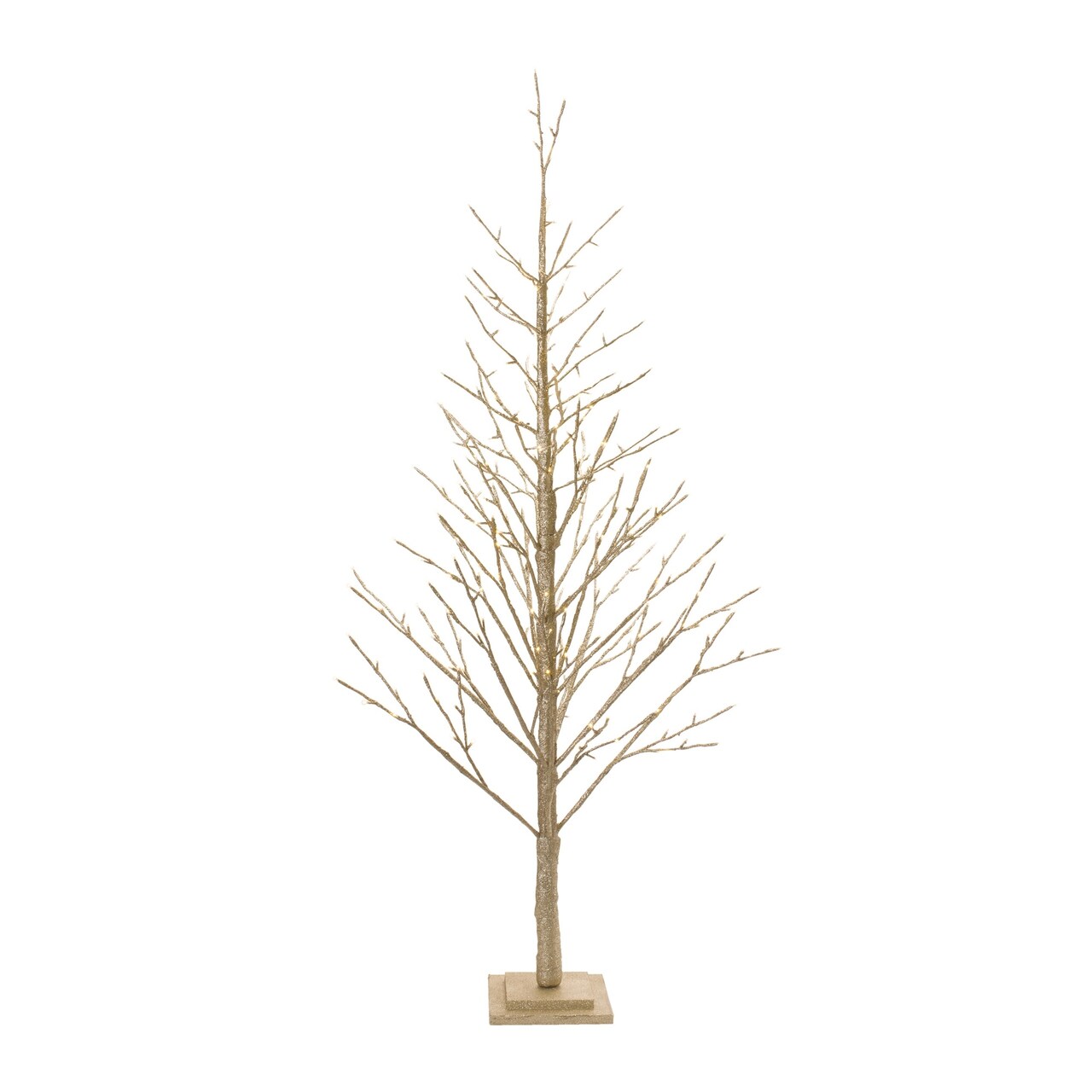 Melrose 5.5' Gold LED Lighted Artificial Christmas Twig Tree